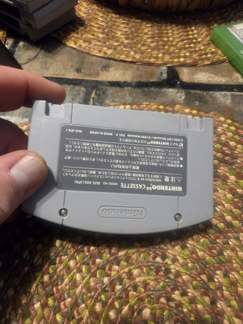 Nintendo Gray Cartridge with Yellow Mario Tennis 64 Label